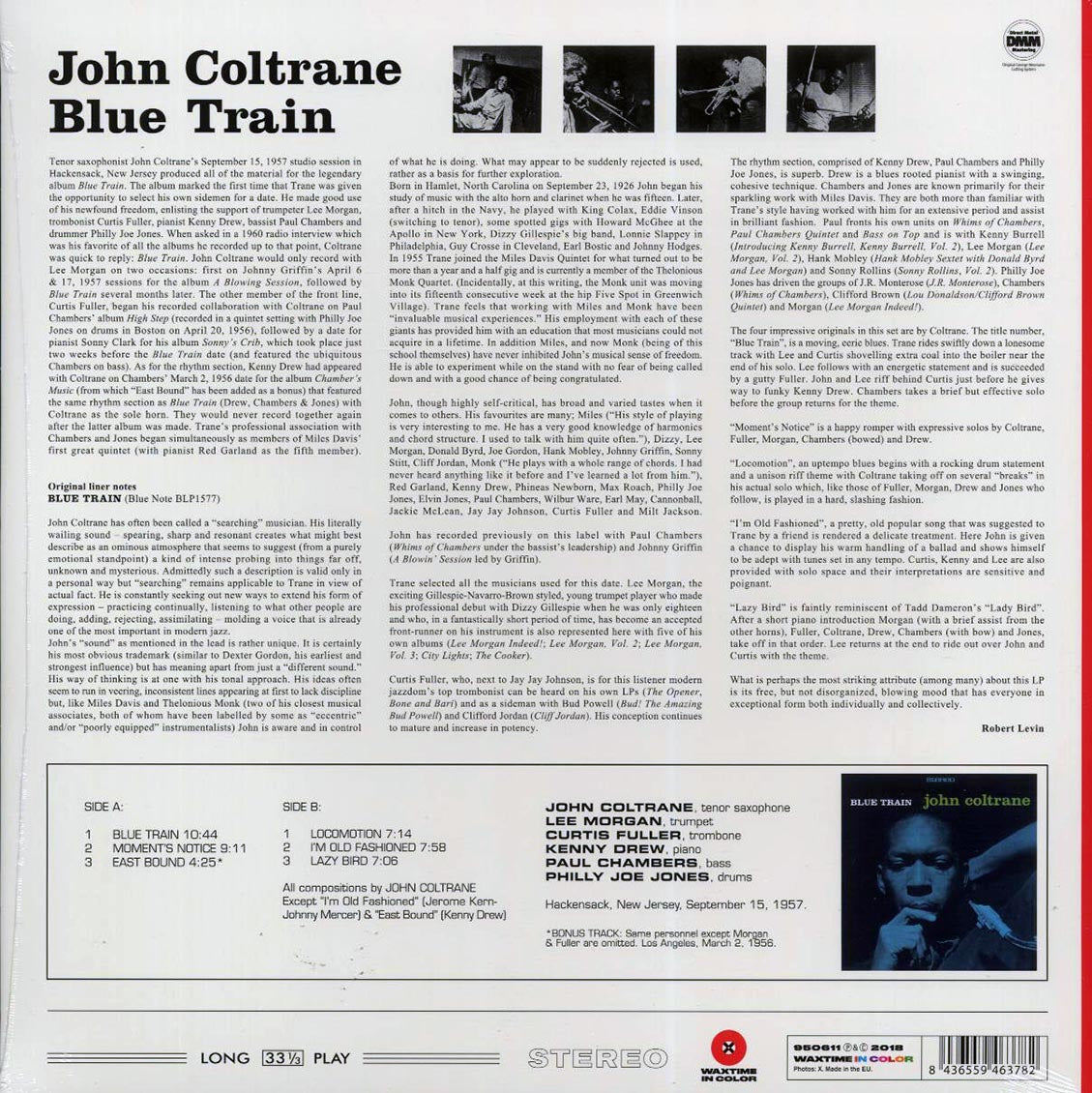 John Coltrane - Blue Train (+bonus track) (ltd. ed.) (180g) (red vinyl) - Vinyl LP, LP