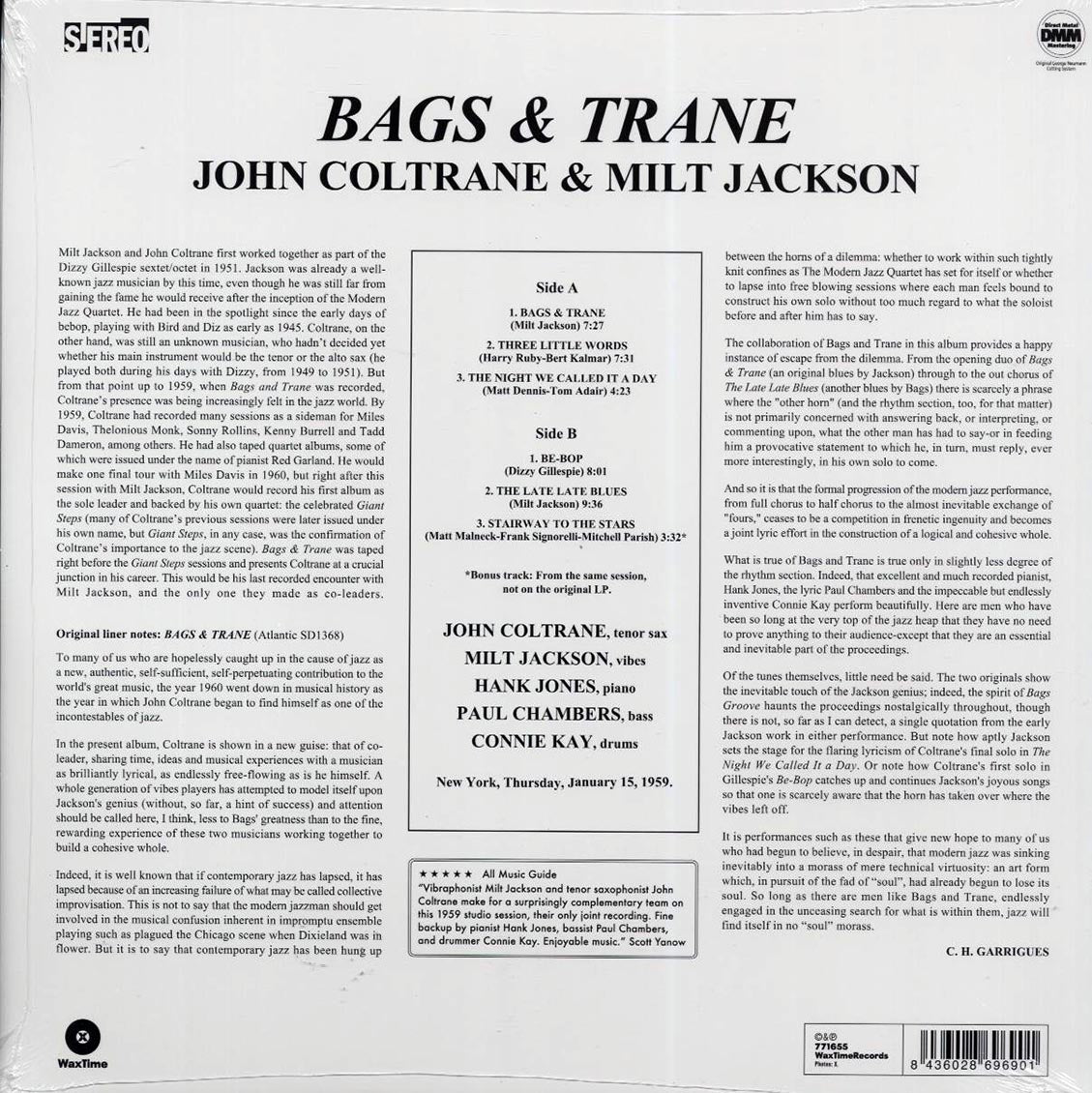 John Coltrane, Milt Jackson - Bags & Trane (+bonus track) (ltd. ed.) (180g) (remastered) - Vinyl LP, LP