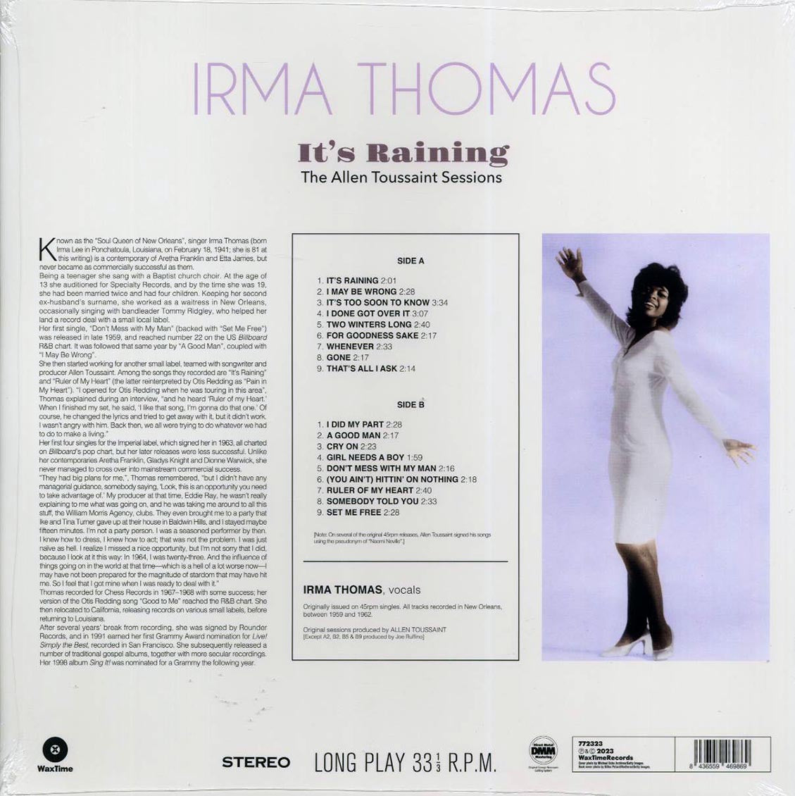 Irma Thomas - It's Raining: The Allen Toussaint Sessions (ltd. ed.) (180g) - Vinyl LP, LP