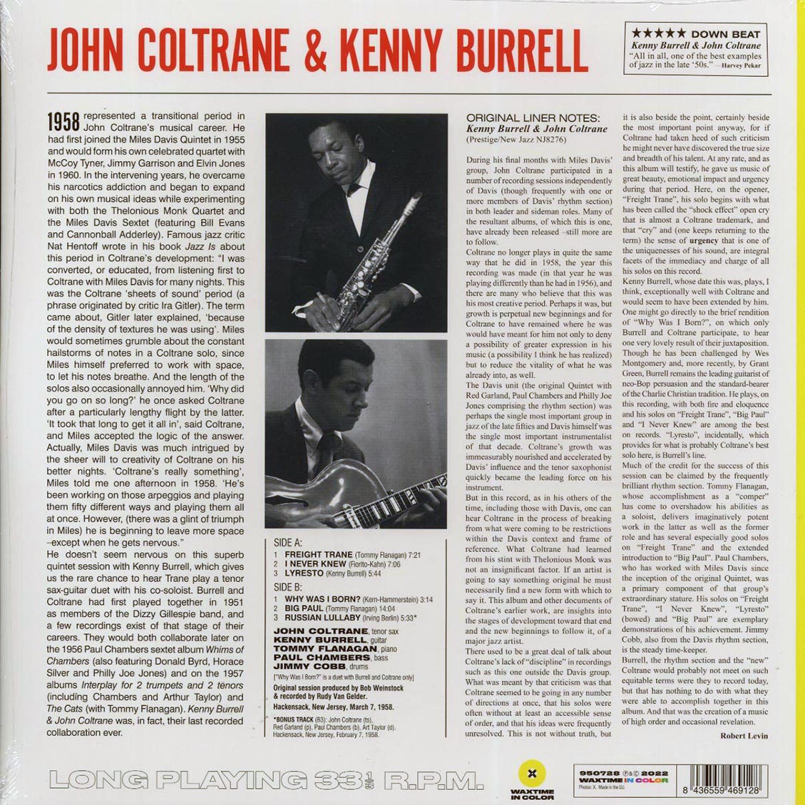 John Coltrane, Kenny Burrell - John Coltrane & Kenny Burrell (+bonus track) (mono) (ltd. ed.) (180g) (yellow vinyl) - Vinyl LP, LP