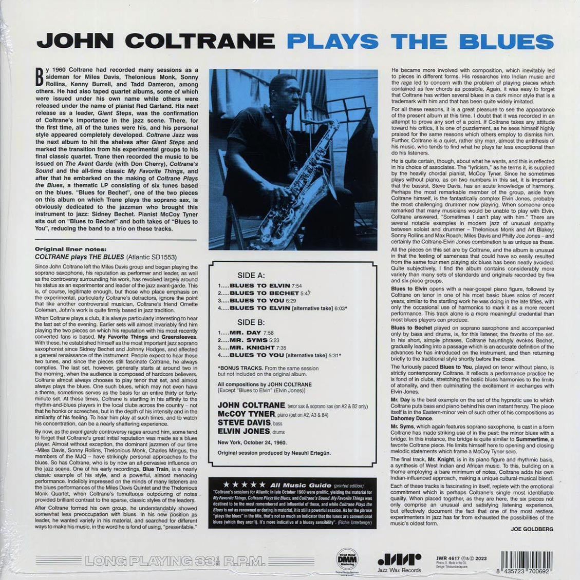 John Coltrane - Coltrane Plays The Blues (+2 bonus tracks) (ltd. ed.) (180g) - Vinyl LP, LP