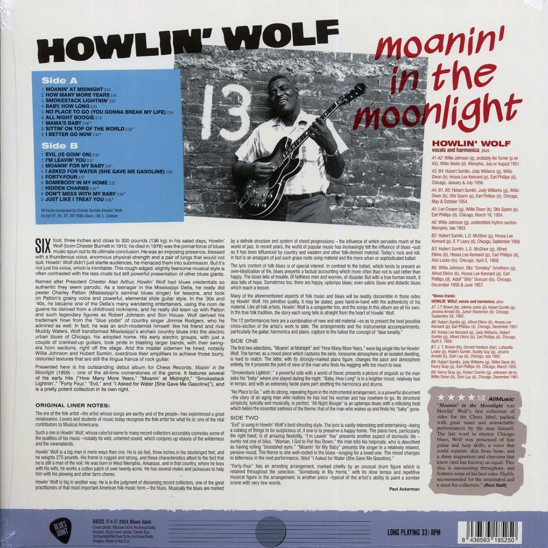 Howlin' Wolf - Moanin' In The Moonlight (+6 bonus tracks) (ltd. ed.) (180g) - Vinyl LP, LP