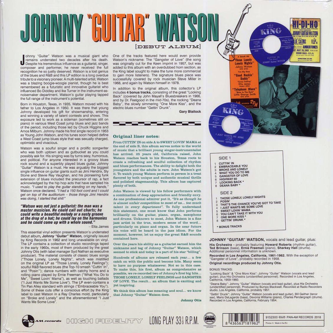 Johnny Guitar Watson - Johnny Guitar Watson (+4 bonus tracks) (ltd. ed.) (180g) - Vinyl LP, LP