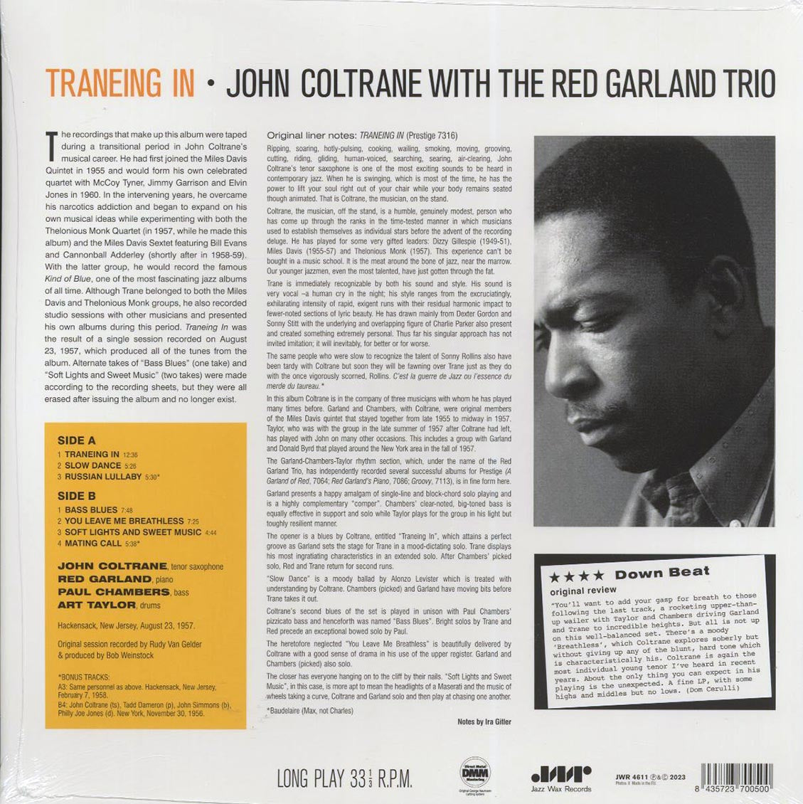 John Coltrane, Red Garland Trio - Traneing In (+2 bonus tracks) (ltd. ed.) (180g) - Vinyl LP, LP