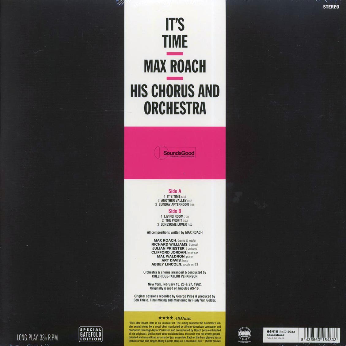 Max Roach, His Chorus And Orchestra - It's Time (ltd. ed.) (180g) - Vinyl LP, LP