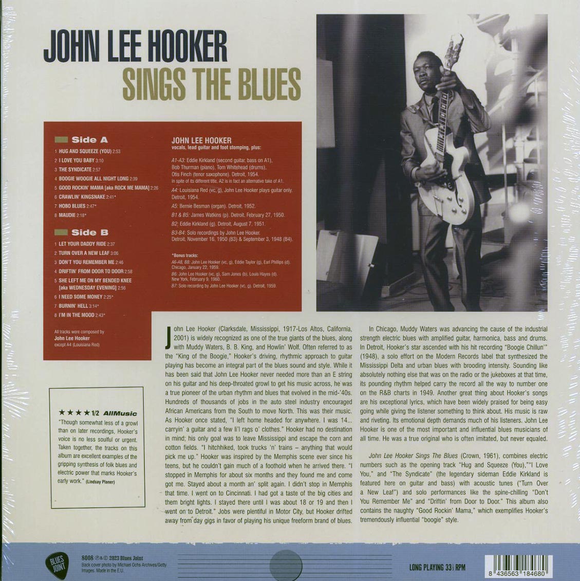 John Lee Hooker - John Lee Hooker Sings The Blues (+6 bonus tracks) (ltd. ed.) (180g) - Vinyl LP, LP