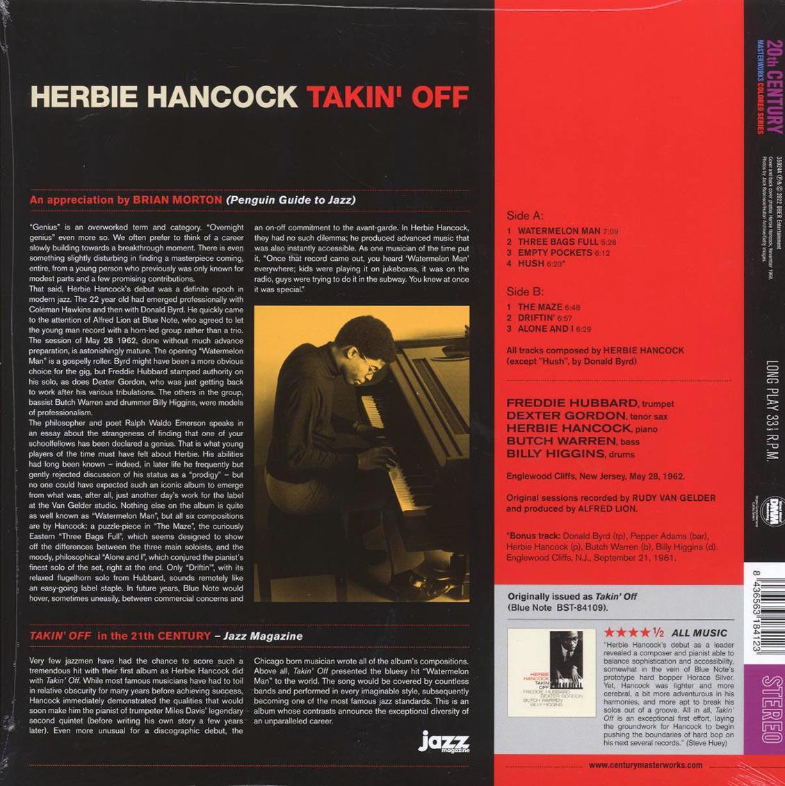 Herbie Hancock - Takin' Off (+bonus track) (ltd. ed.) (180g) (red vinyl) - Vinyl LP, LP