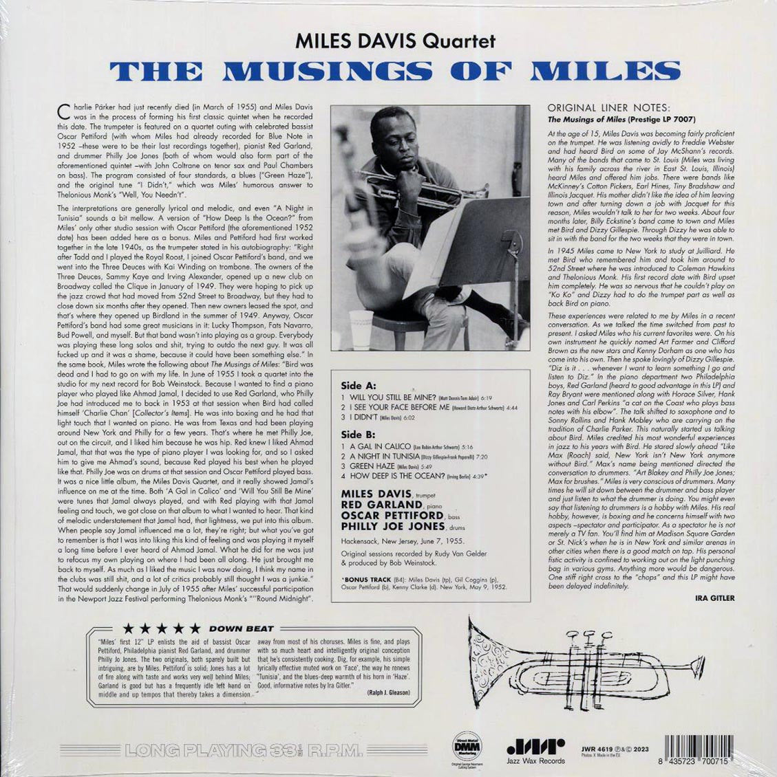 Miles Davis Quartet - The Musings Of Miles (+bonus track) (ltd. ed.) (180g) - Vinyl LP, LP