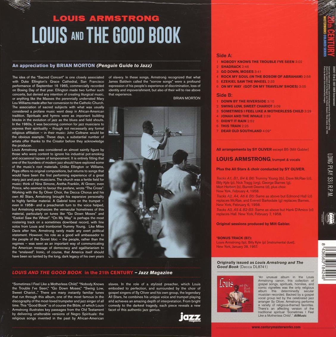 Louis Armstrong & His All-Stars, The Sy Oliver Choir - Louis And The Good Book (+bonus track) (ltd. ed.) (180g) (red vinyl) - Vinyl LP, LP