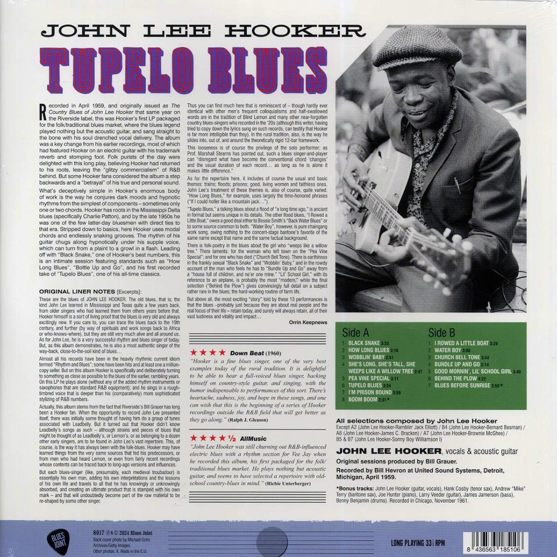 John Lee Hooker - Tupelo Blues (+2 bonus tracks) (ltd. ed.) (180g) - Vinyl LP, LP