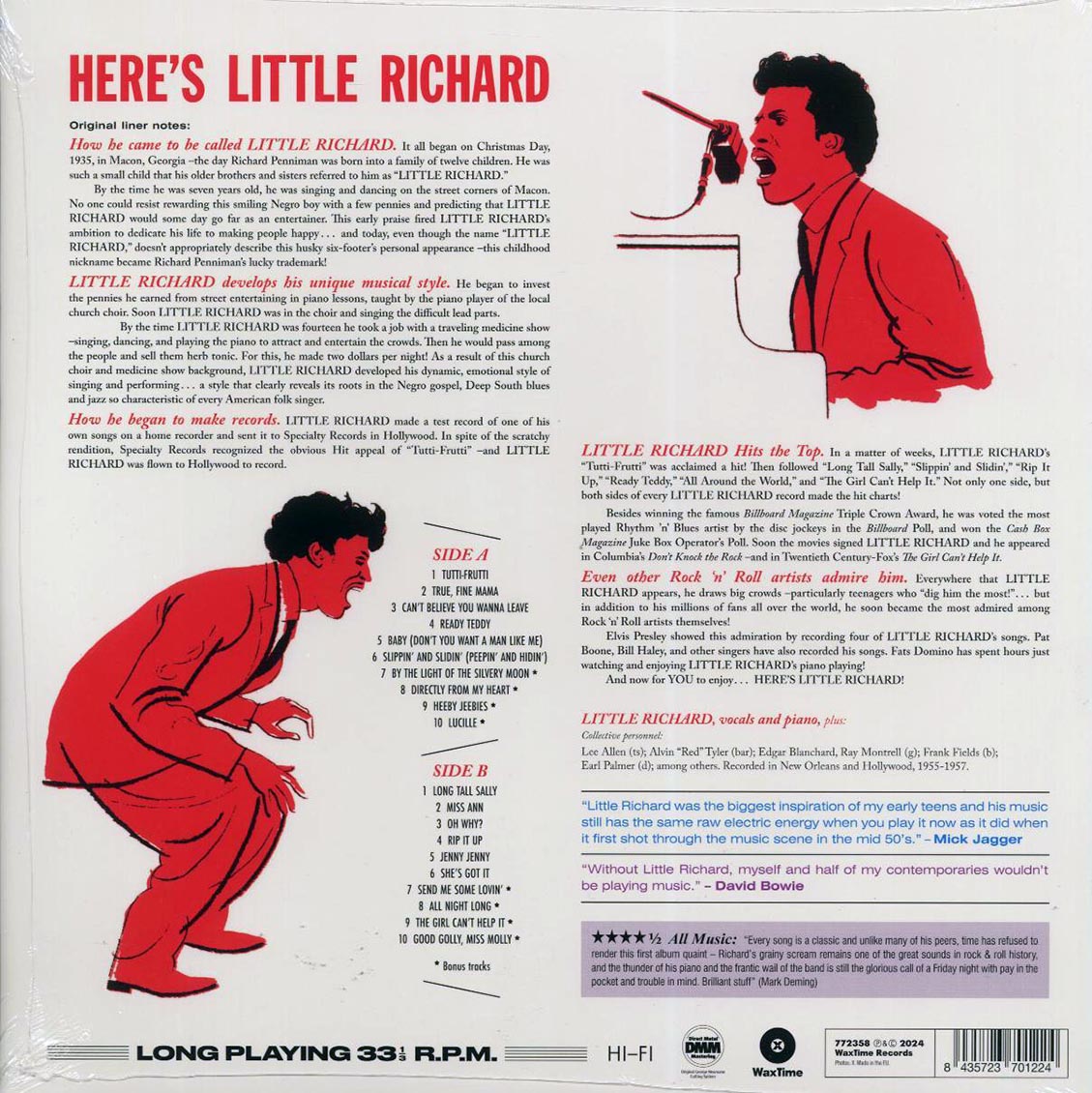 Little Richard - Here's Little Richard (+8 bonus tracks) (ltd. ed.) (180g) - Vinyl LP, LP