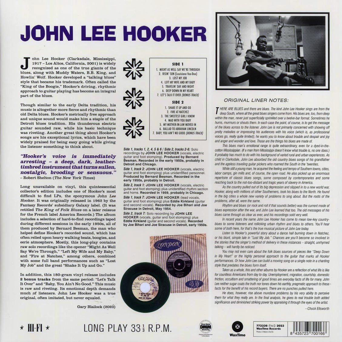 John Lee Hooker - John Lee Hooker (+2 bonus tracks) (ltd. ed.) (180g) - Vinyl LP, LP
