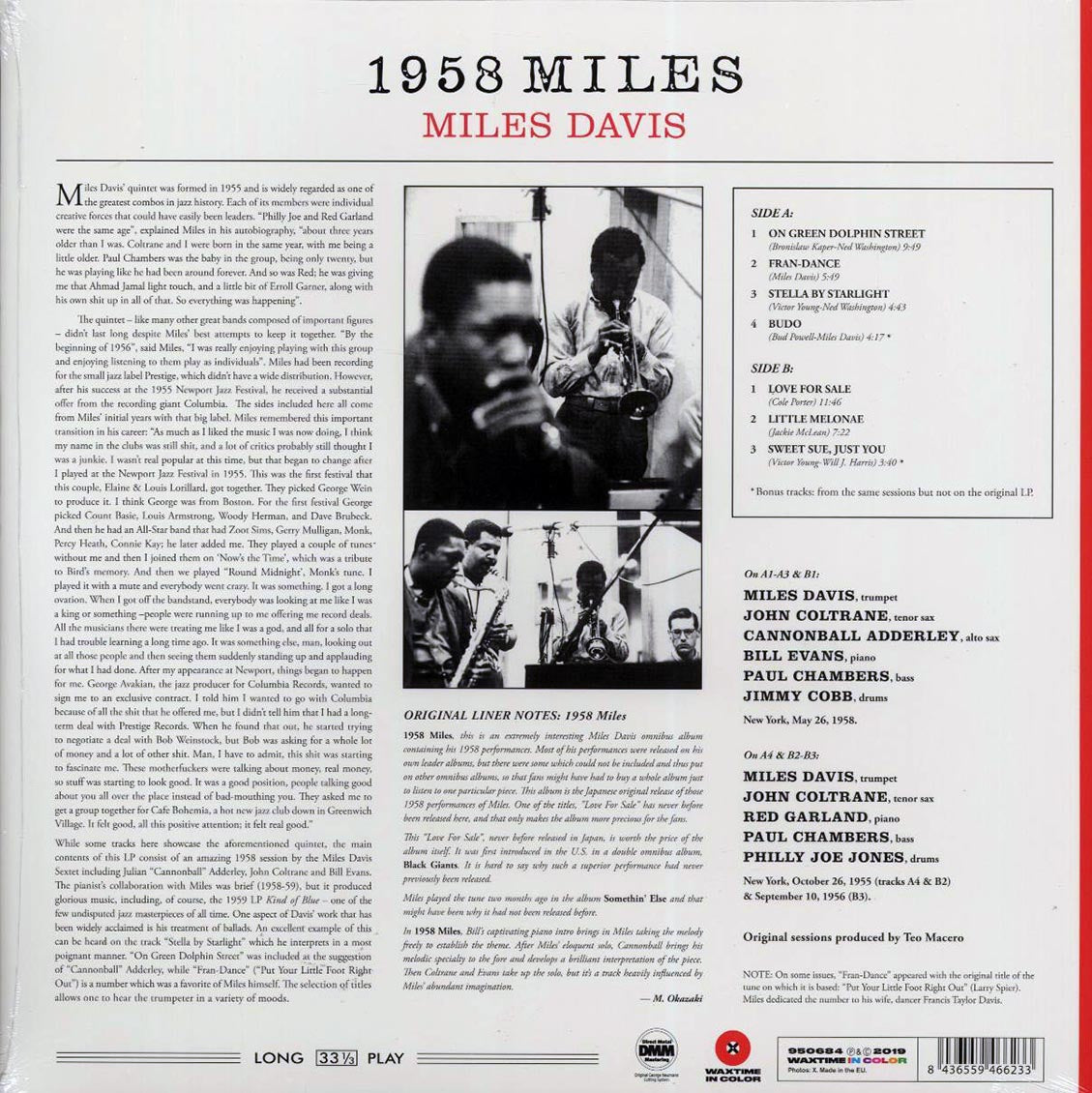 Miles Davis - 1958 Miles (+2 bonus tracks) (ltd. ed.) (180g) (red vinyl) - Vinyl LP, LP