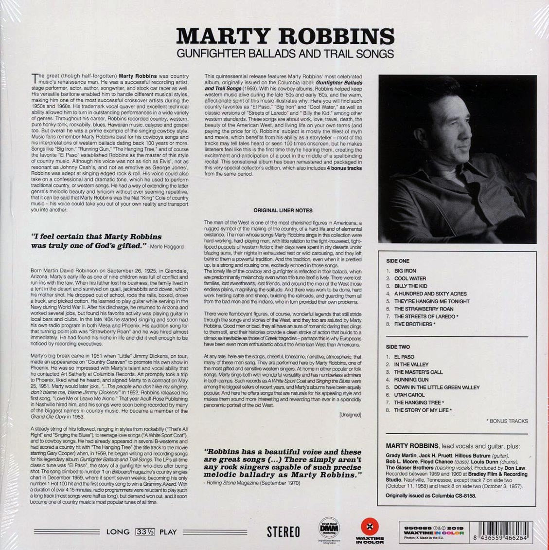 Marty Robbins - Gunfighter Ballads And Trail Songs (+4 bonus tracks) (ltd. ed.) (180g) (red vinyl) - Vinyl LP, LP