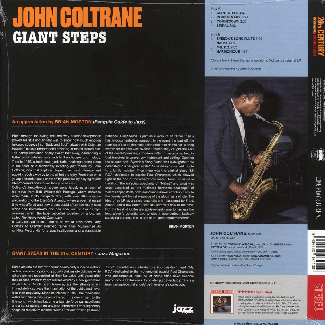 John Coltrane - Giant Steps (+bonus track) (ltd. ed.) (180g) (blue vinyl) - Vinyl LP, LP