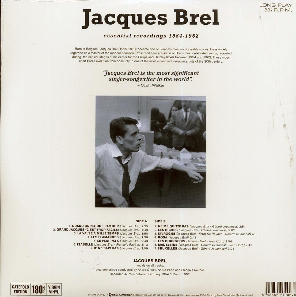 Jacques Brel - Essential Recordings 1954-1962 (ltd. ed.) (180g) - Vinyl LP, LP