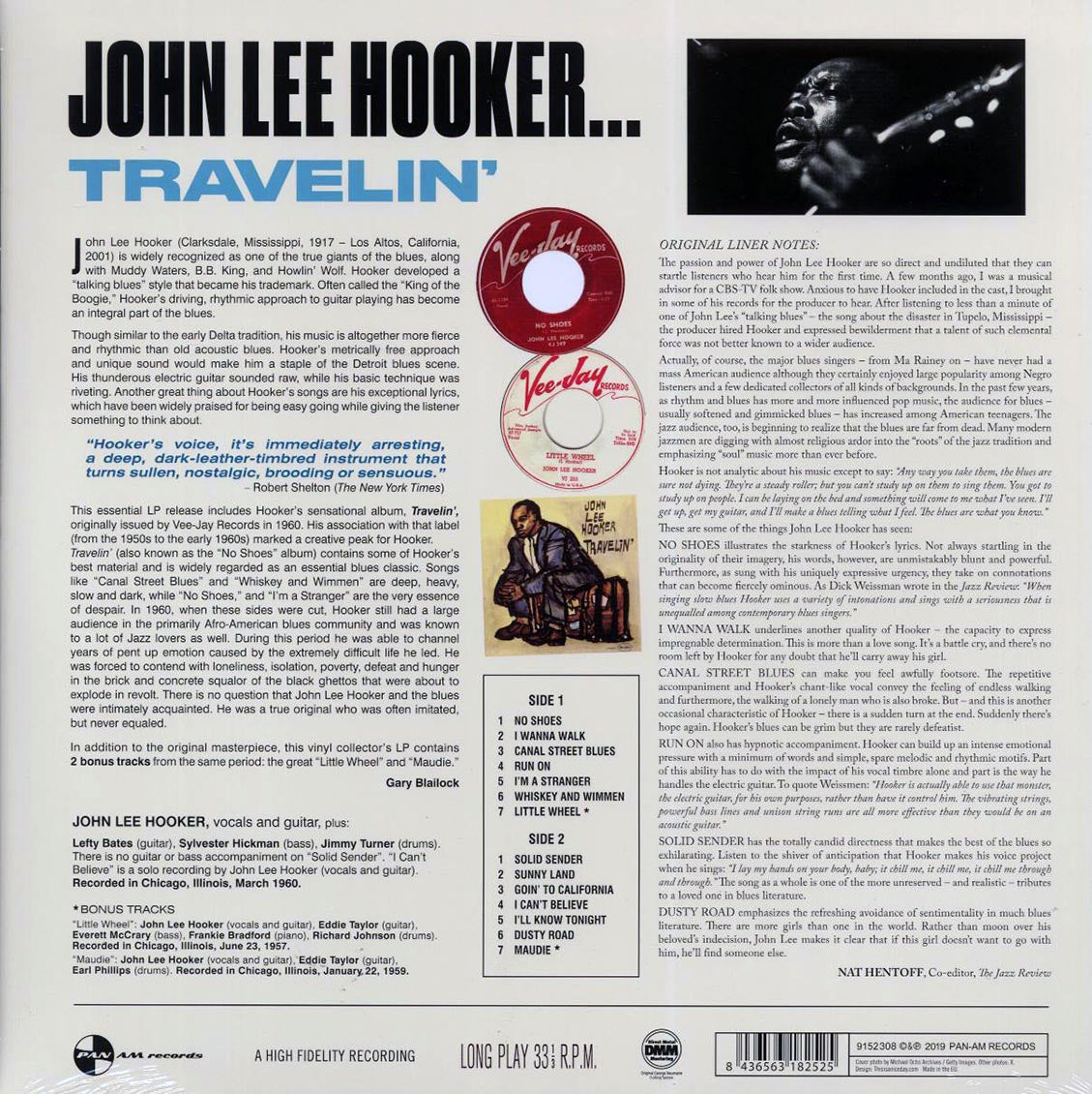 John Lee Hooker - Travelin' (+2 bonus tracks) (ltd. ed.) (180g) - Vinyl LP, LP