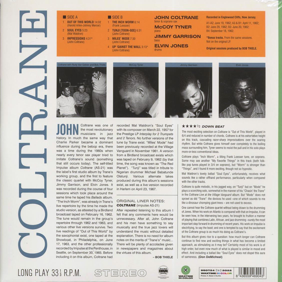 John Coltrane - Coltrane (+2 bonus tracks) (ltd. ed.) (180g) (green vinyl) - Vinyl LP, LP