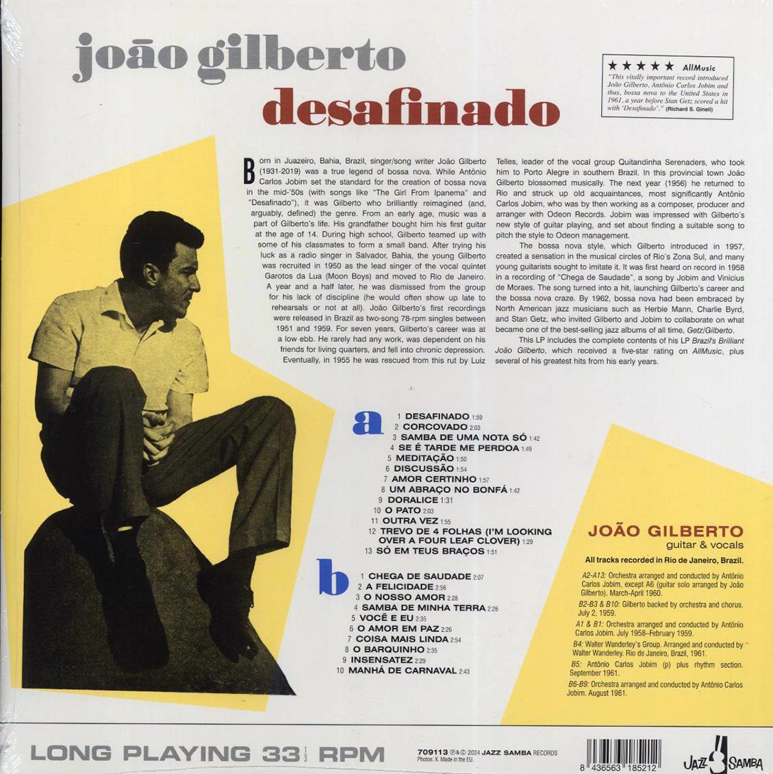 Joao Gilberto - Desafinado (+8 bonus tracks) (ltd. ed.) (180g) - Vinyl LP, LP