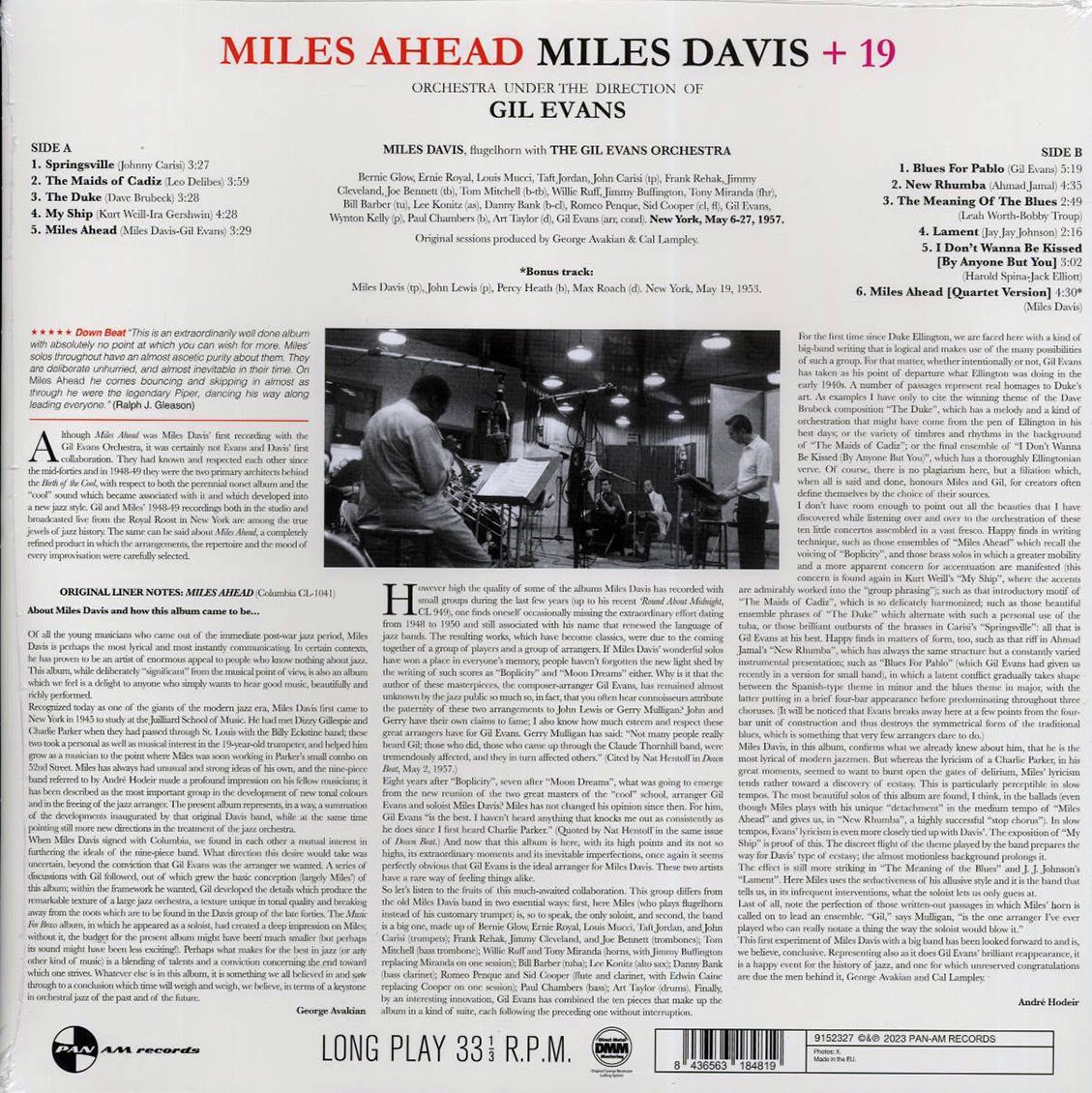 Miles Davis + 19 - Miles Ahead (+bonus track) (ltd. ed.) (180g) (remastered) - Vinyl LP, LP