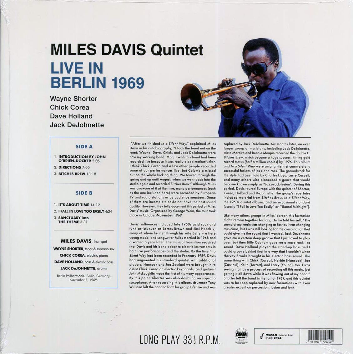 Miles Davis Quintet - Live In Berlin 1969 (ltd. ed.) (180g) - Vinyl LP, LP