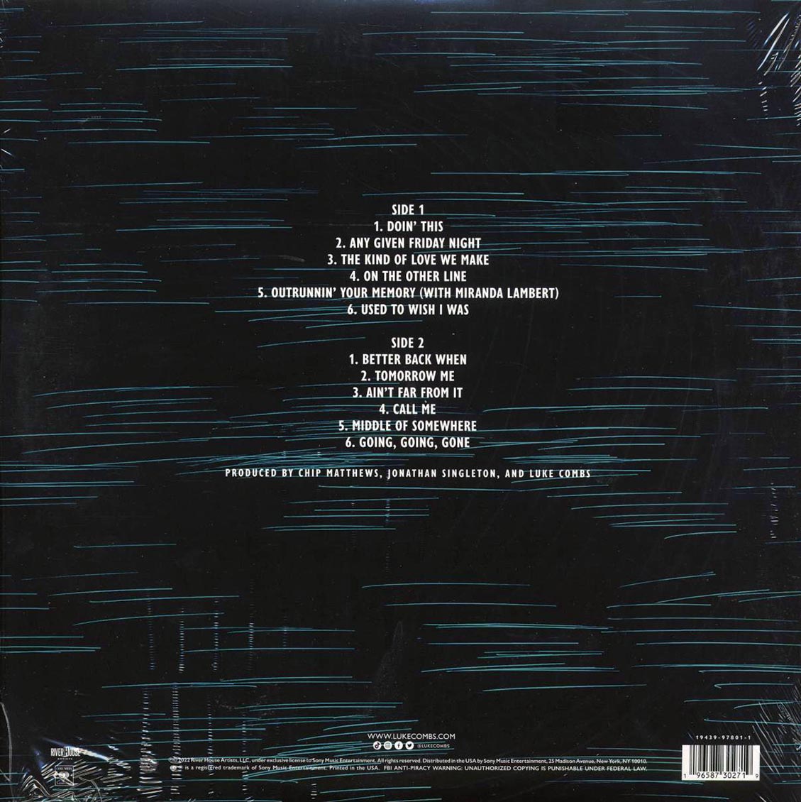 Luke Combs - Growin' Up (cobalt vinyl) - Vinyl LP, LP