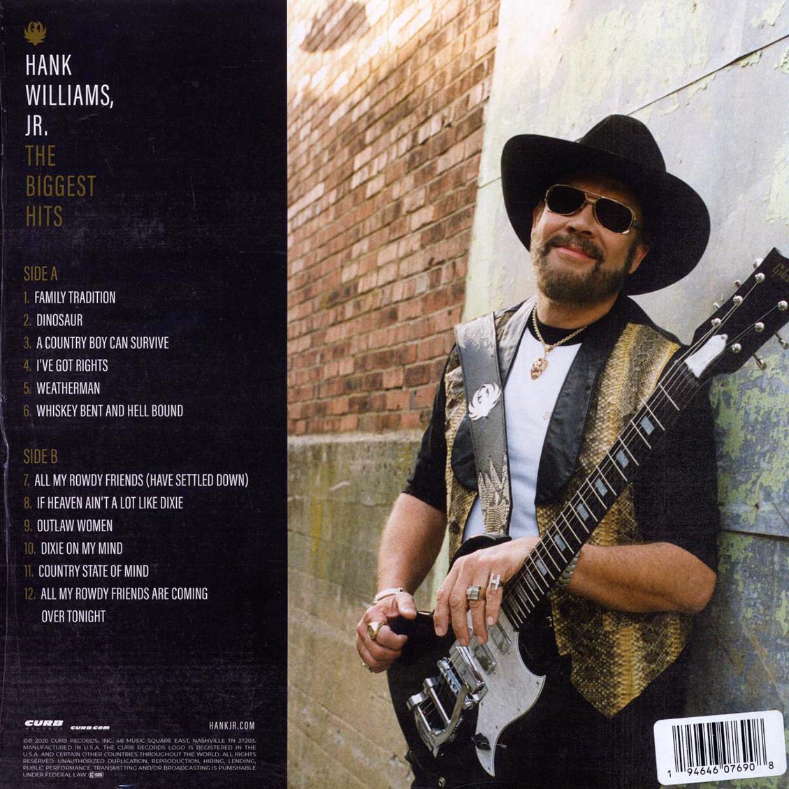Hank Williams Jr. - The Biggest Hits (gold vinyl) - Vinyl LP, LP