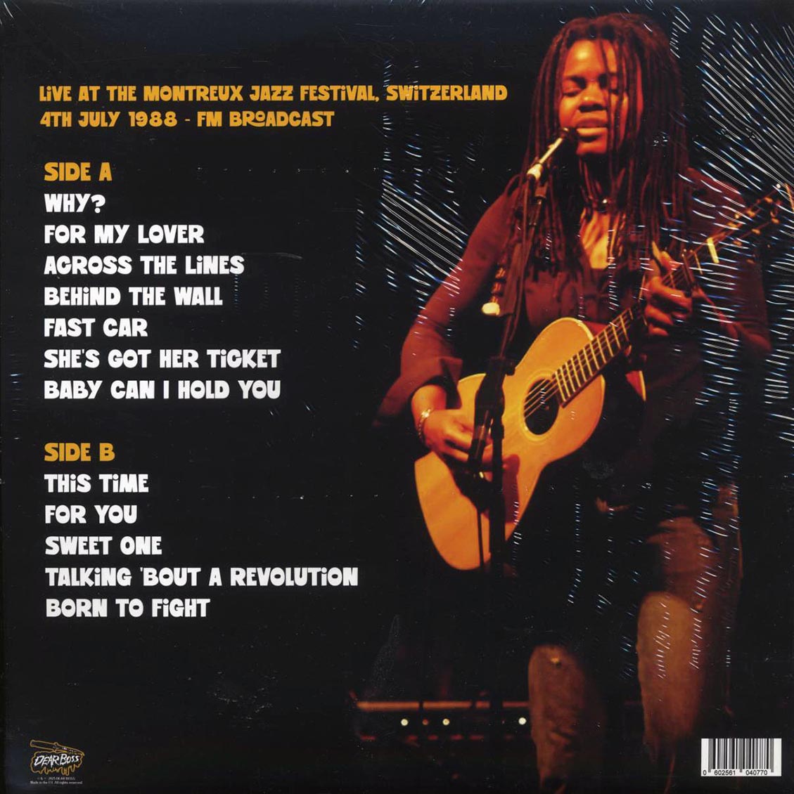 Tracy Chapman - Kind Of Lonely: Live At The Montreux Jazz Festival, Switzerland, 4th July 1988 (orange vinyl) - Vinyl LP, LP