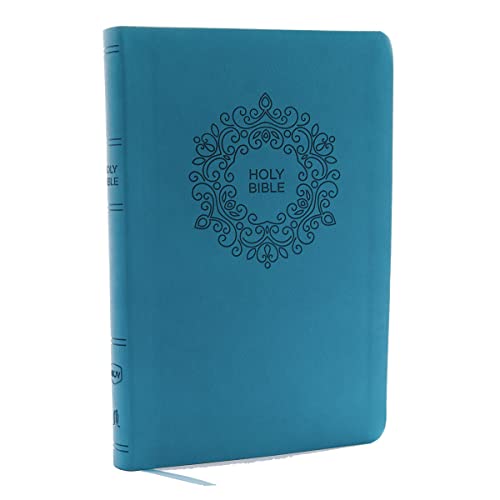 NKJV, Value Thinline Bible, Large Print, Imitation Leather, Blue, Red Letter Edition -- Thomas Nelson, Bible