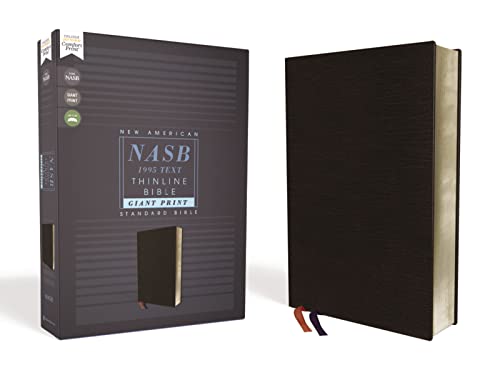 Nasb, Thinline Bible, Giant Print, Bonded Leather, Black, Red Letter Edition, 1995 Text, Comfort Print -- Zondervan, Bible