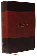 The King James Study Bible, Imitation Leather, Brown, Full-Color Edition -- Thomas Nelson, Bible