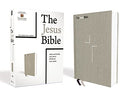 The Jesus Bible, NIV Edition, Cloth Over Board, Gray Linen, Comfort Print -- Passion Publishing, Bible