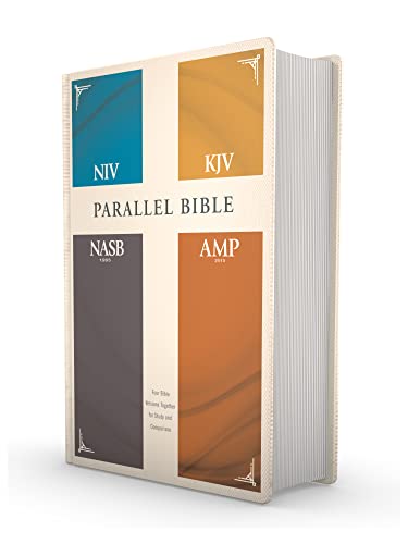 Niv, Kjv, Nasb, Amplified, Parallel Bible, Hardcover: Four Bible Versions Together for Study and Comparison -- Zondervan, Bible