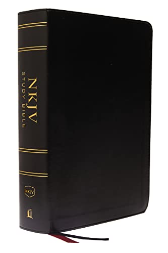 NKJV Study Bible, Imitation Leather, Black, Full-Color, Comfort Print: The Complete Resource for Studying God's Word -- Thomas Nelson, Bible