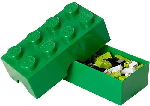 Lego Classic Box With 8 Knobs In Dark Green