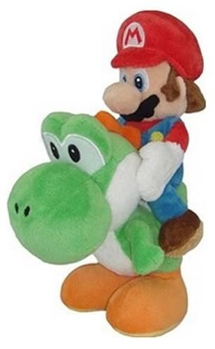 Little Buddy Mario Riding Yoshi 8 Plush