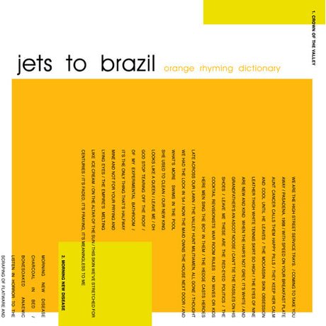 Orange Rhyming Dictionary, Jets To Brazil, LP