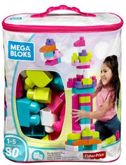 Big Building Bag Pink 80 Piece Toddler Building
