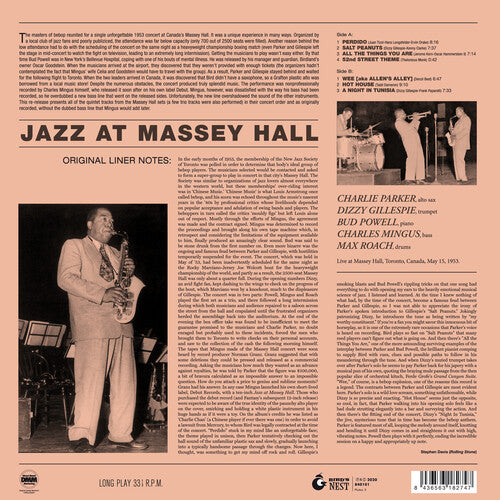 Jazz At Massey Hall, Charlie Parker, LP