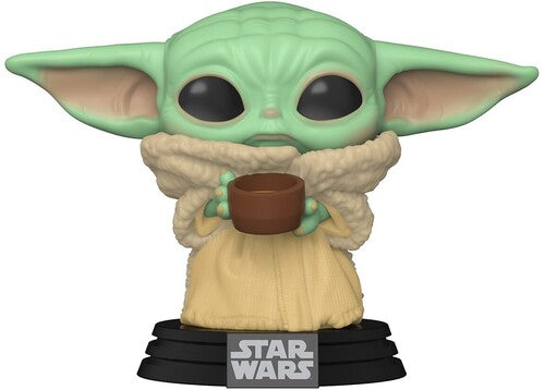 Pop Star Wars Mandalorian The Child With Cup