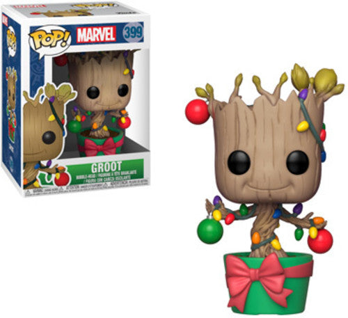 Pop Marvel Holiday Groot With Lights & Ornaments