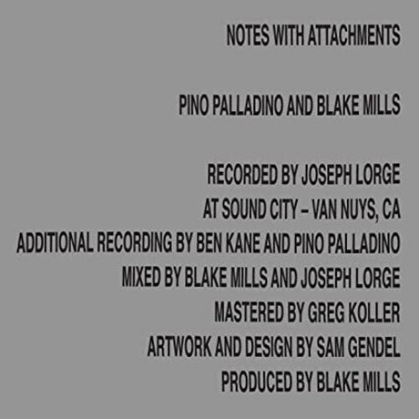 Notes With Attachments, Pino / Mills Palladino, LP