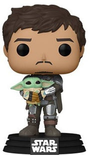 Pop Star Wars Mandalorian Mando Holding Child