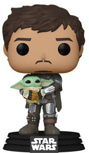 Pop Star Wars Mandalorian Mando Holding Child