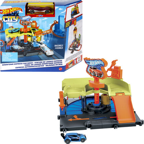 Hw City Car Wash Speed Clean Playset, Hot Wheels, Collectibles