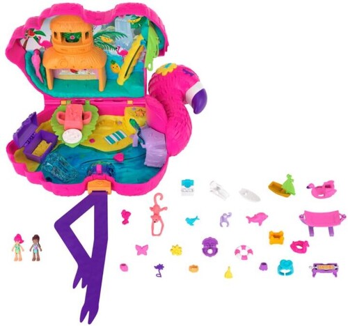 Polly Pocket Flamingo Party Pinata Compact, Polly Pocket, Collectibles