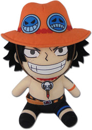 One Piece Ace Sitting Pose 7 Inch Plush