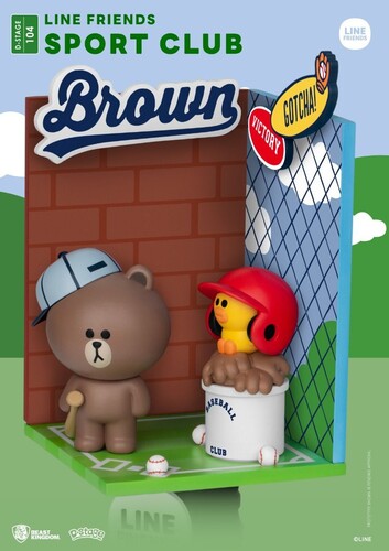 Line Friends Ds-104 Diorama Stage Sport Club 6In S, Beast Kingdom, Collectibles