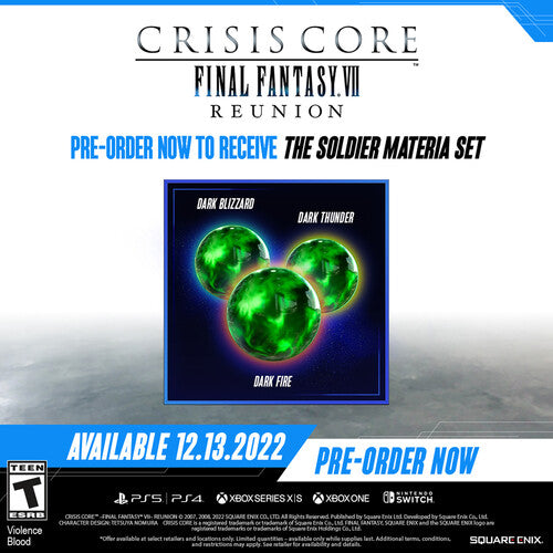 Ps5 Crisis Core: Final Fantasy Vii Reunion, Ps5 Crisis Core: Final Fantasy Vii Reunion, VIDEOGAMES
