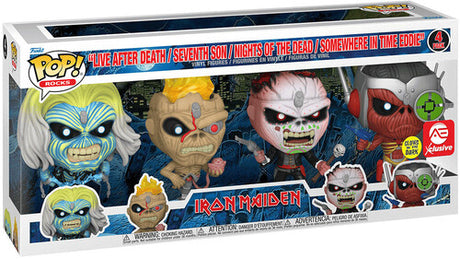 Iron Maiden - Eddie 4Pk (Glow In The Dark Box Set(, Funko Pop! Rocks:, Collectibles
